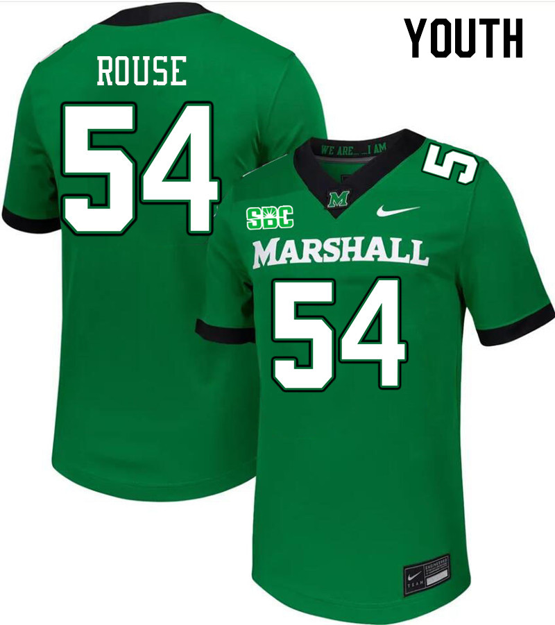 Youth #54 Shawn Rouse Marshall Thundering Herd SBC Conference College Football Jerseys Stitched-Gree